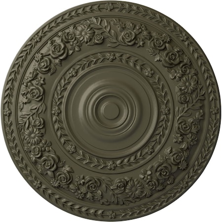 Ekena Millwork Rose Ceiling Medallion (Fits Canopies up to 13 1/2"), Hand-Painted Witch Hazel, 33 7/8"OD x 2 3/8"P CM33ROWHF